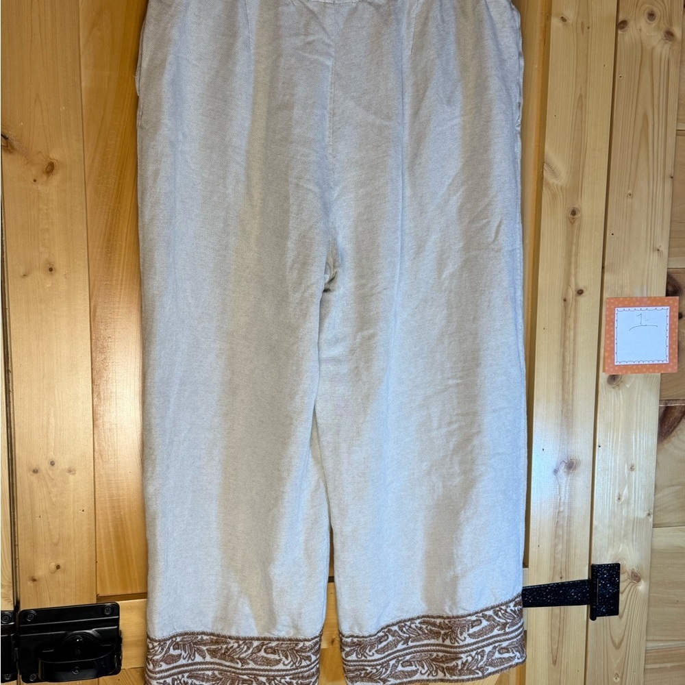 Zara ZW Collection Navy White Printed Button Up Satiny Type Career Blouse Sz M - Picture 8 of 9
